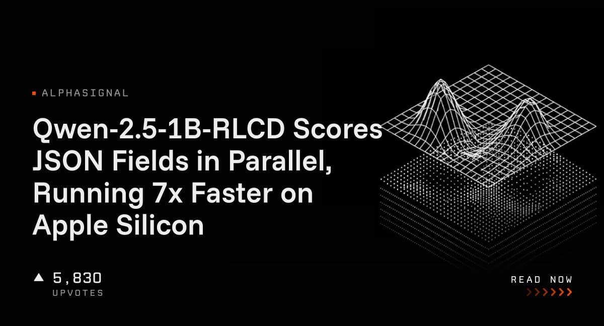 تولید موازی خروجی JSON با موتور Qwen-2.5-1B-RLCD؛ افزایش ۷ برابری سرعت در Apple Silicon