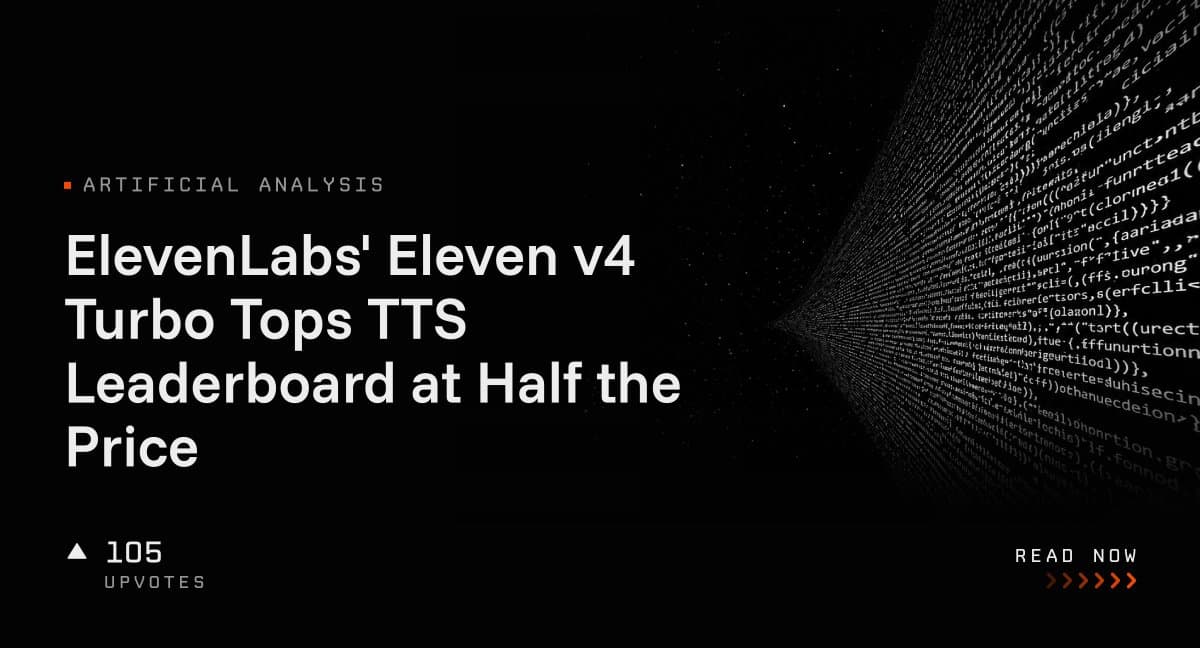 مدل Eleven v4 Turbo در صدر جدول تبدیل متن به گفتار؛ کیفیت بهتر با نصف قیمت پرچمدار!