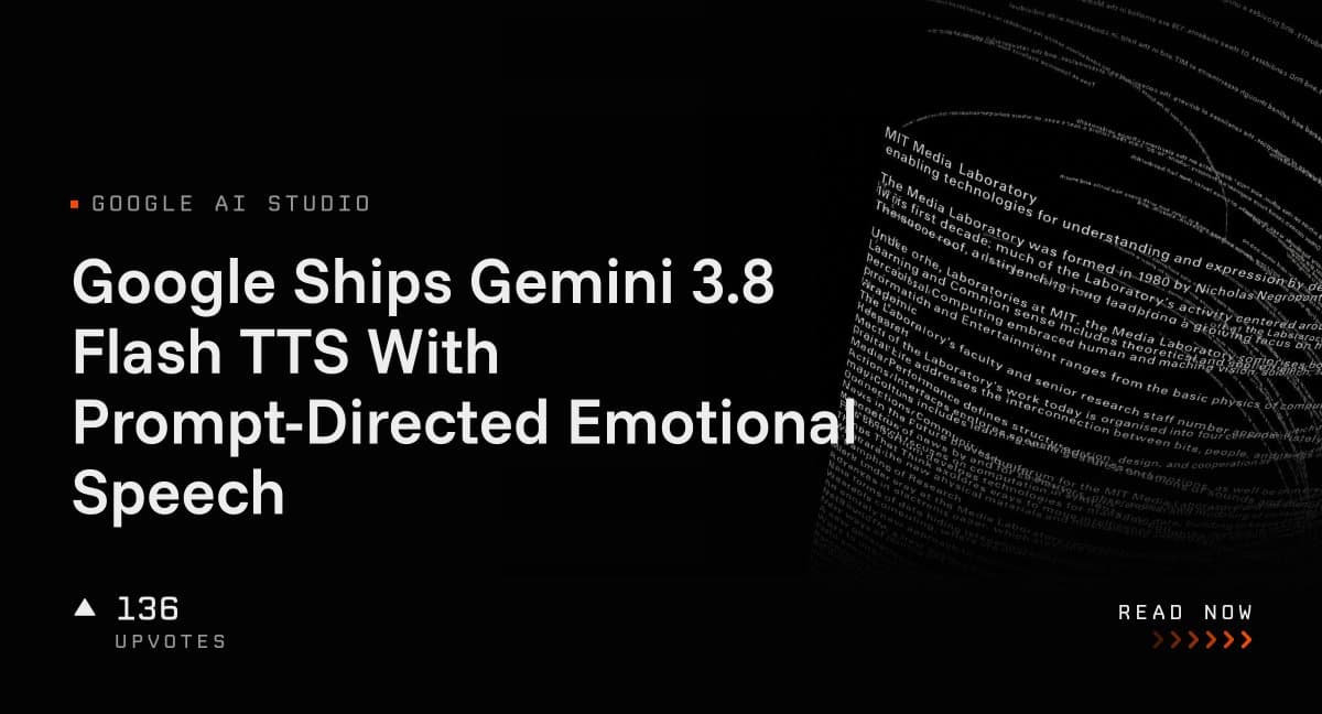 گوگل مدلهای صوتی Gemini 3.8 Flash TTS و نسخه Lite را با قابلیت کنترل احساسات معرفی کرد