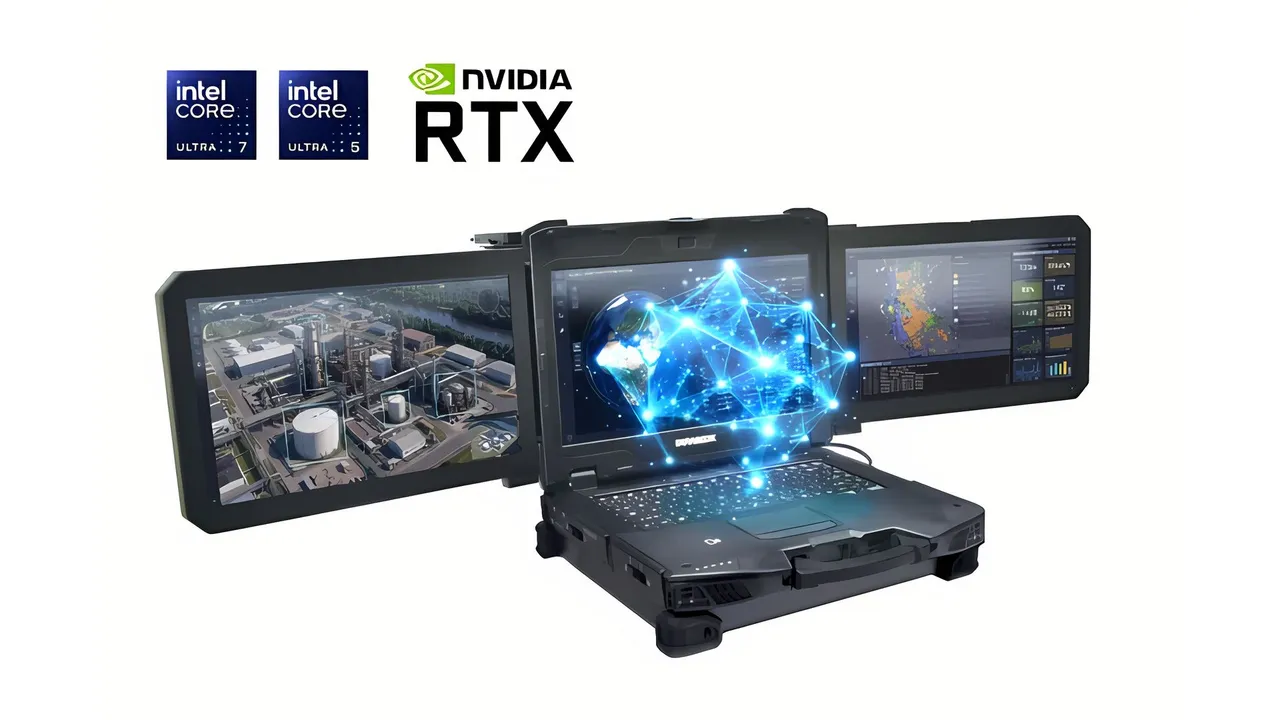 رونمایی Durabook از لپتاپ جانسخت Z14I-DX3 با سه نمایشگر و پردازشگر هوش مصنوعی NVIDIA