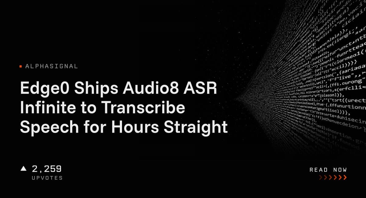 رونمایی Edge0 از Audio8 ASR Infinite؛ مدل هوش مصنوعی برای تبدیل ساعتها گفتار پیوسته به متن