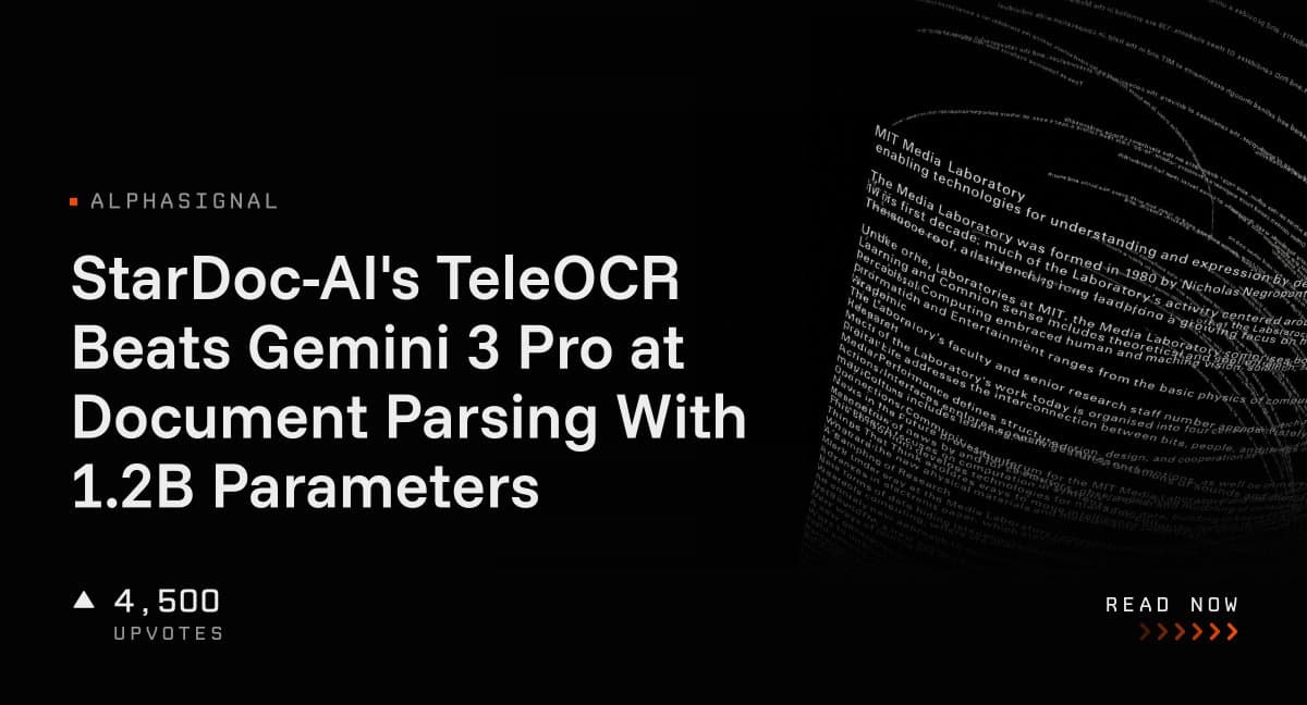 مدل متنباز TeleOCR با ۱٫۲ میلیارد پارامتر Gemini 3 Pro را در تحلیل اسناد شکست داد