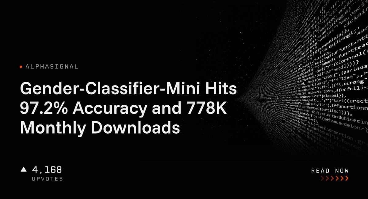 غوغای مدل فوقالعاده سبک Gender-Classifier-Mini؛ ثبت دقت خیرهکننده ۹۷.۲ درصدی و ۷۷۸ هزار دانلود ماهانه!